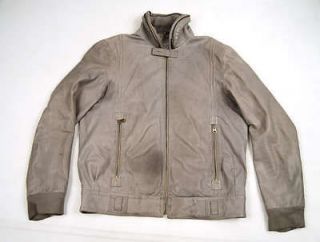 Newly listed CLOAK Calfskin Leather Zip Jacket Gray SMALL