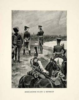 1896 Print Caton Woodville General Bernadotte Napoleonic War Sixth
