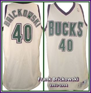 Frank Brickowski 1993 1994 Game Worn Champion Milwaukee Bucks Home