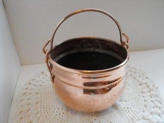 Vintage Solid Copper Bucket Planter