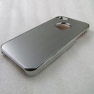 Luxury Brushed Metal Aluminum Chrome Hard Case for iPhone 5 5G 5S