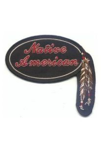 NATIVE AMERICAN FEATHERS, Embroidery Vest Patch, #1159