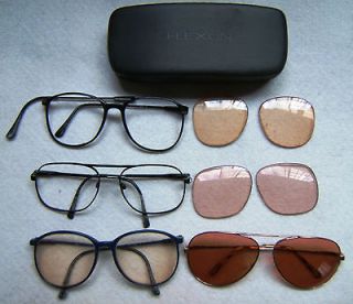 VINTAGE EYEGLASS PARTS  FOUR PAIR  ONE FLEXON CASE  2PR METAL  2PR