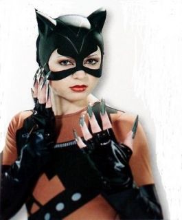CATWOMAN Cat Woman CATMASK CAT HALF MASK GLOVES FINGER NAILS Womens