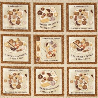 SPX Biscotti Cookie Biscuit Patch Squares Blocks Beige Cotton Quilt