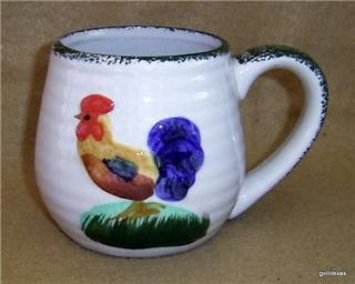 Rooster Mug with Splatter Wear Handle 3.5 Stonewear