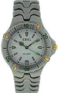 Ebel Sportwave E 6187531 Quartz Date Stainless Steel Watch Retail $