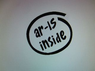 AR 15 inside decal sticker Available in 23 colors 