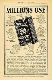 1907 Ad Cuticura Soap Ointment Skin Cure Potter Drug   ORIGINAL