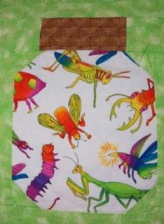 Bug Jar Quilt Kit REALISTIC INSECTS FABRIC PATTERN BOY