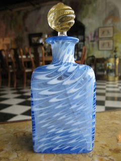 Vintage Antique Venetian Blown Glass Decanter Possibly Murano