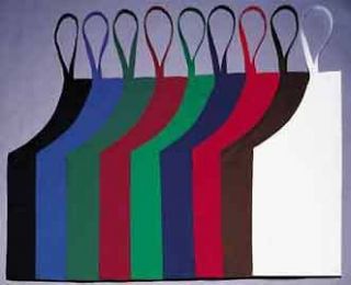 RED ORANGE GREEN WHITE BLUE COMMERCIAL BIB APRON, WITH COLOR CHOICE