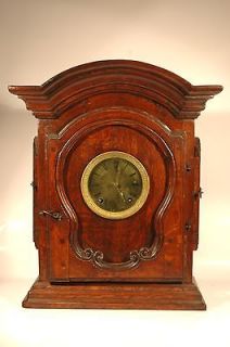 Wooden French Antique Mantel/Grandmo ther Clock 19th Cent Pendule