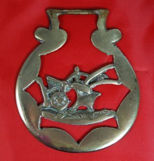 Brass Farm Plough Vintage Harness Decoration Pub Bar Barn Decor Old