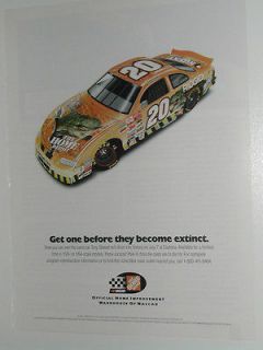 2001  ad, NASCAR #20, Jurassic Park model