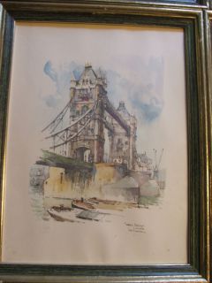 Vintage Tower Bridge London Jan Korthals Framed Art