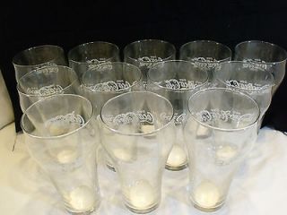 Vintage Glasses Set of 12 Clear Glass Coca Cola Glasses Coke