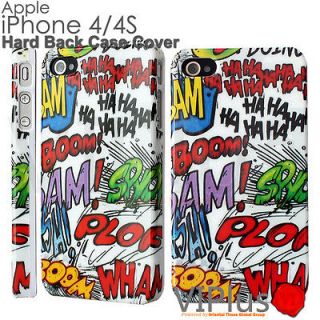 Graffiti Style Hard Back Rear Shield Case Cover for Apple iPhone 4 4S