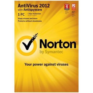 Norton Anti Virus 2012 Retail 1 User License 3 Activations Windows 7