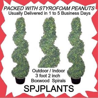 ARTIFICIAL OUTDOOR and INDOOR BOXWOOD SPIRAL POTTED TOPIARY TREE