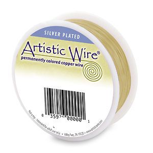 Artistic Wire Silver Plated Gold 18 Gauge 1/4lb 49ft 41954 Round Shiny