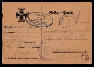 Bavaria, Germany1915 Feldpost Postal CardWW1 POW Soldiers Mail