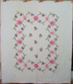 Living Rose Applique Quilt Kit Pattern