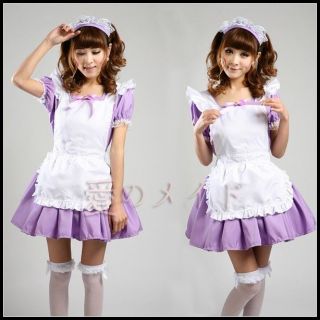 Japanese Cosplay Lolita French Maid Coffe Shop Waitress Costume Dress