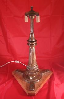 LARGE ANTIQUE FRENCH BRONZE & MARBLE TABLE LAMP BASE