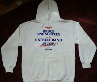 SCARCE NEW VINTAGE ORG 1984 Bruce Springsteen Concert Tour Crew Hoodie