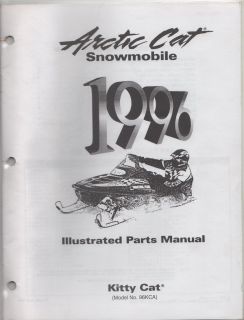 1996 ARCTIC CAT SNOWMOBILE KITTY CAT ILLUSTRATED PARTS MANUAL