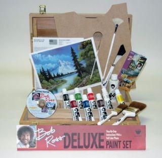 Master Paint Set With Wood Art Case For Storage of Paint Supplies ~New