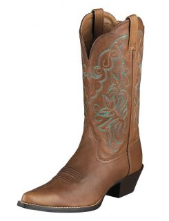 Ariat Womens 10004737 NEW Heritage Western Tan Brown Leather Cowboy