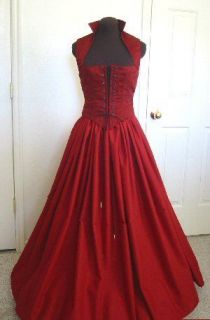 BLOOD RED Renaissance Bodice and Skirt   Dress or Costume Many