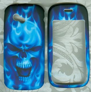 burning skull RUBBERIZED LG Neon II 2 GW370 AT&T PHONE COVER HARD CASE