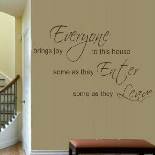 EVERYONE BRINGS JOYlarge wall art stickers quote decal kitchen