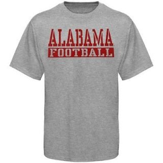 Alabama Crimson Tide Ash Stencil Football T shirt