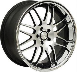 Concept RS8 black machined wheels rims 5x112 +32 audi a3 a4 a5
