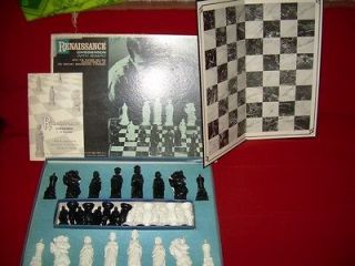 Vintage Renaissance Chessman with Board Felted