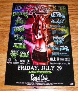 In This Moment For Today Bless The Fall Attila Concert Flyer 2011