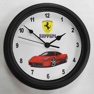Ferrari 458 Italia Automotive Garage Wall Clock New Holiday Gift