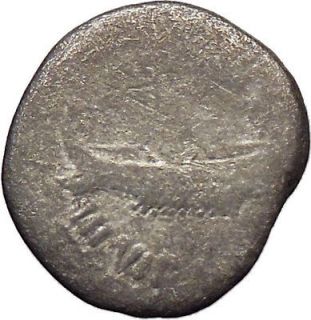 Legion IX Battle of Actium w Cleoptra v Augustus Silver Roman Coin