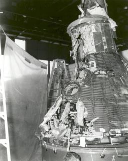 MA 1 Capsule Reassembled After Explosion Merc ury Program 8X12