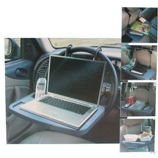 CAR VAN MULTI PURPOSE USE LAPTOP TRAVEL TRAY TABLE CUP HOLDER
