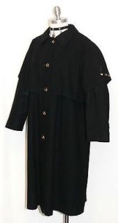 BAVARIA LODEN / BOILED WOOL ~ BLACK Austria Dress Women LONG Over Coat