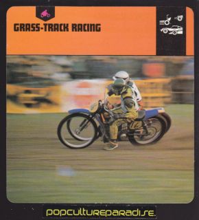 GRASS TRACK RACING Motocross Bike Race HISTORY CARD