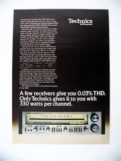 1978 print Ad for Technics SA 1000 Stereo Receiver advertisement