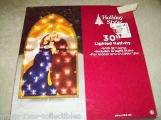 30 (76.2 CM) LIGHTED NATIVITY W/ 50 LIGHTS INCLUDES GROUND STAKE IN