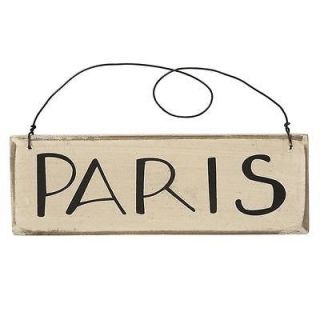 Sign   Paris   Mini   Wood Wall sign   Wire attached for easy