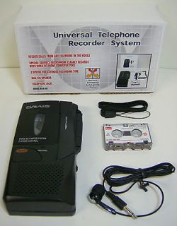 Phone Calls Voice Activated Micro Cassette Tape Recorder 2 speed NEW